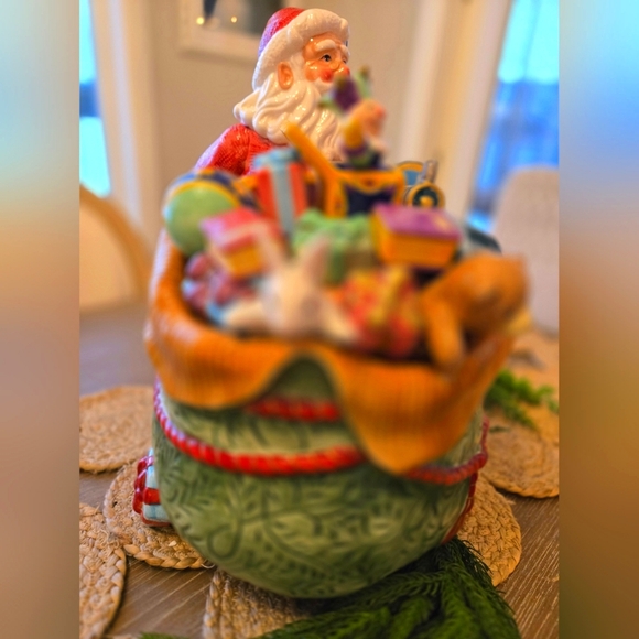 Fitz And Floyd Christmas Cookie Jar 🎅 🍪 - Picture 3 of 10